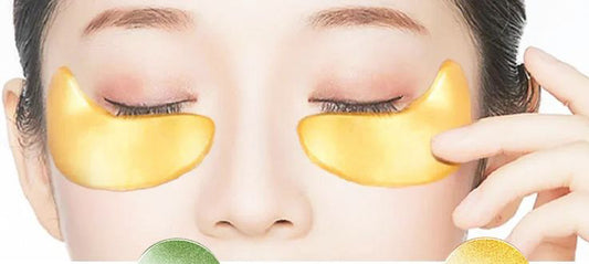 Máscara de Olhos Dourada com Colagénio – Hidratação & Anti-Olheiras (60 unidades)